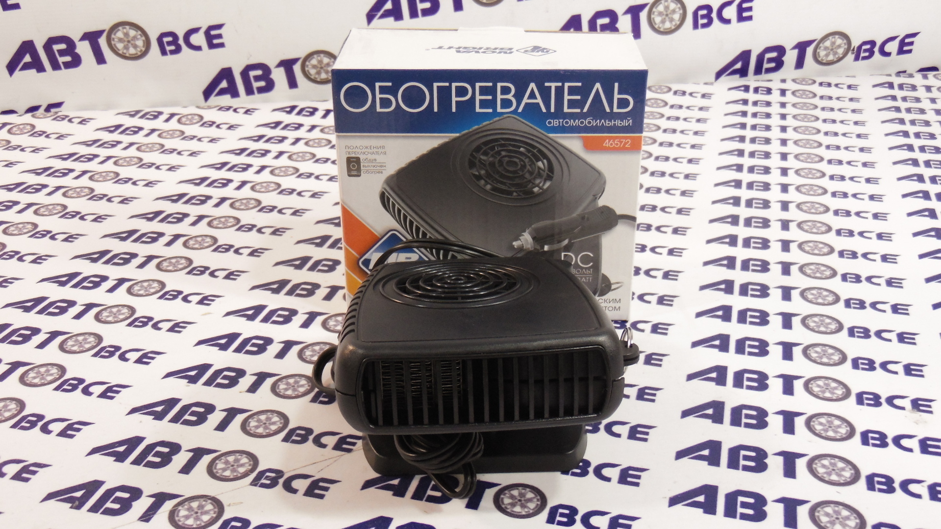 Тепловентилятор автомобильный 12V в прикуриватель керам. NOVA BRIGHT -  Аксессуары